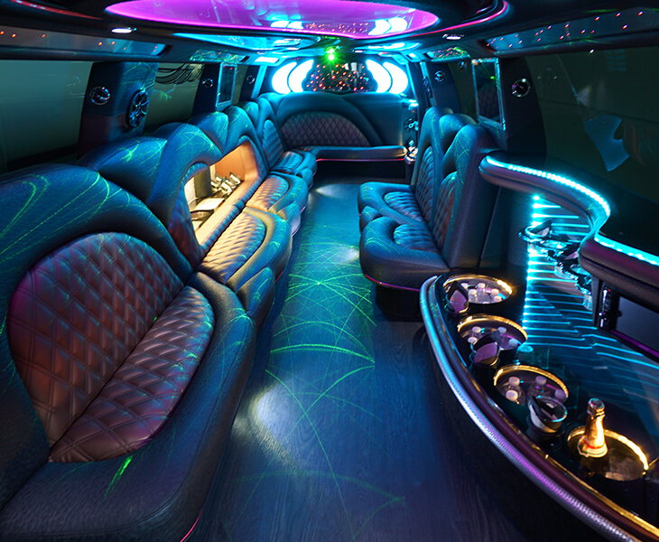 escalade limo rental interior